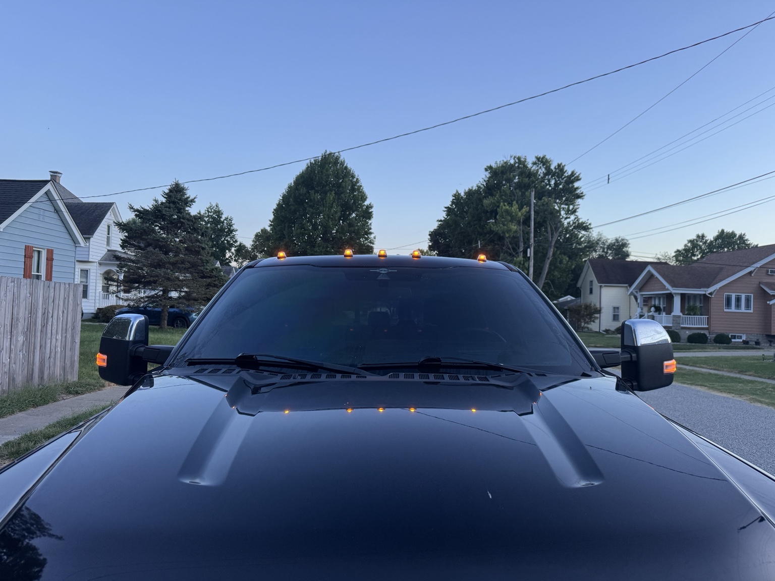 Front view of 2023 Ford F-450 Platinum with ceramic windshield tint